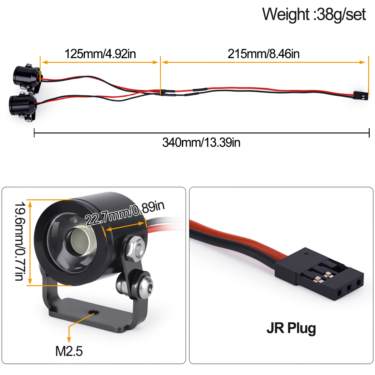 RC Car LED Light Headlight Spo - đánh giá và giá Led Light Kit Rc